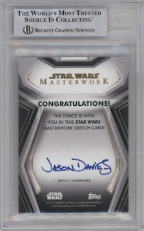 Jason Davies from the 2020 Topps Star Wars Masterwork set graded by Beckett.