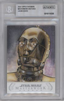 Jason Davies from the 2020 Topps Star Wars Masterwork set graded by Beckett.