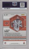 Ja'Marr Chase from the 2021 Panini Mosaic set featuring a Mosaic parallel graded by PSA and given an overall grade of 10.