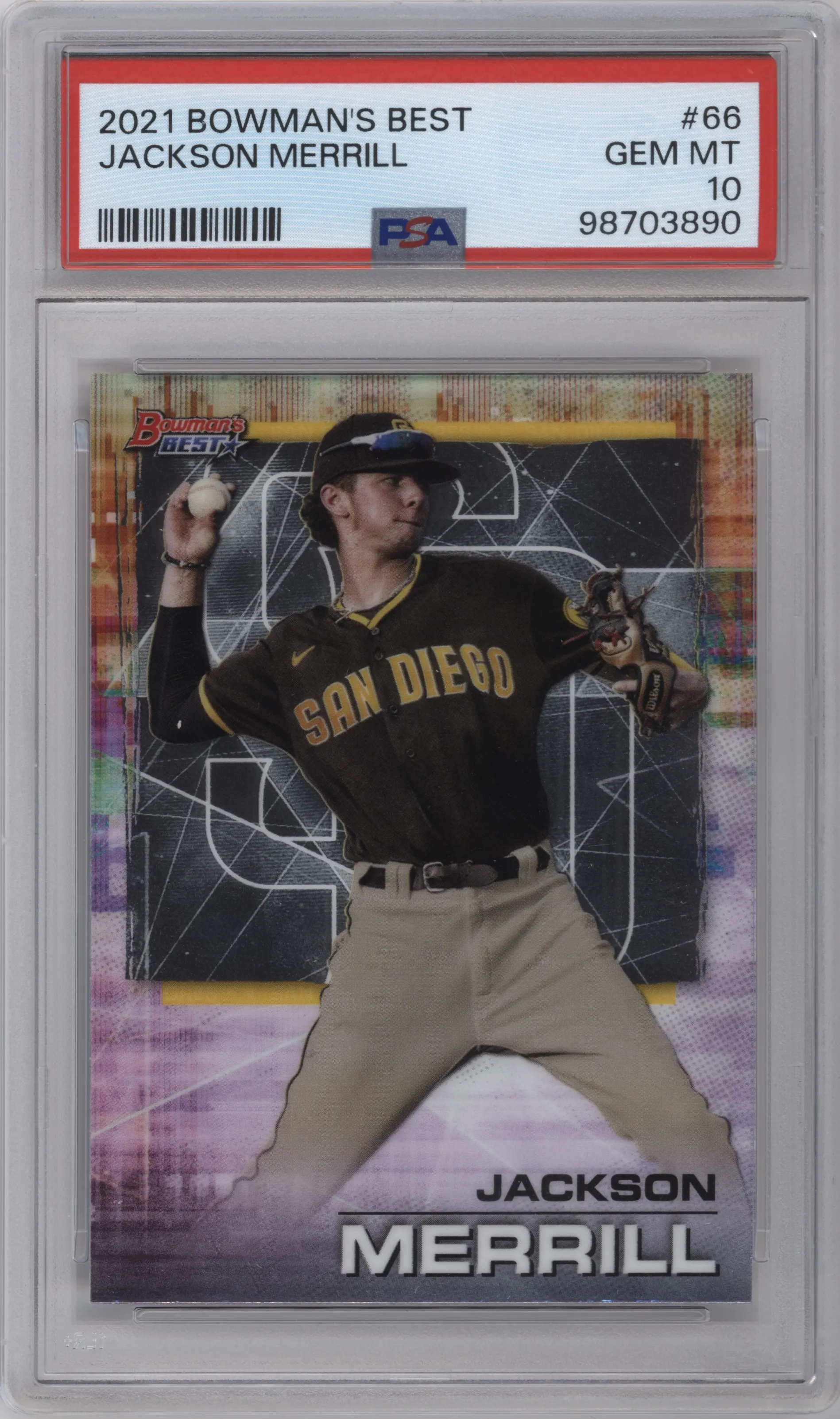 2021 Bowman’s Best Jackson Merrill PSA 10