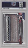 Juan Soto from the 2018 Bowman set featuring a Refractor Atomic parallel graded by PSA and given an overall grade of 9.