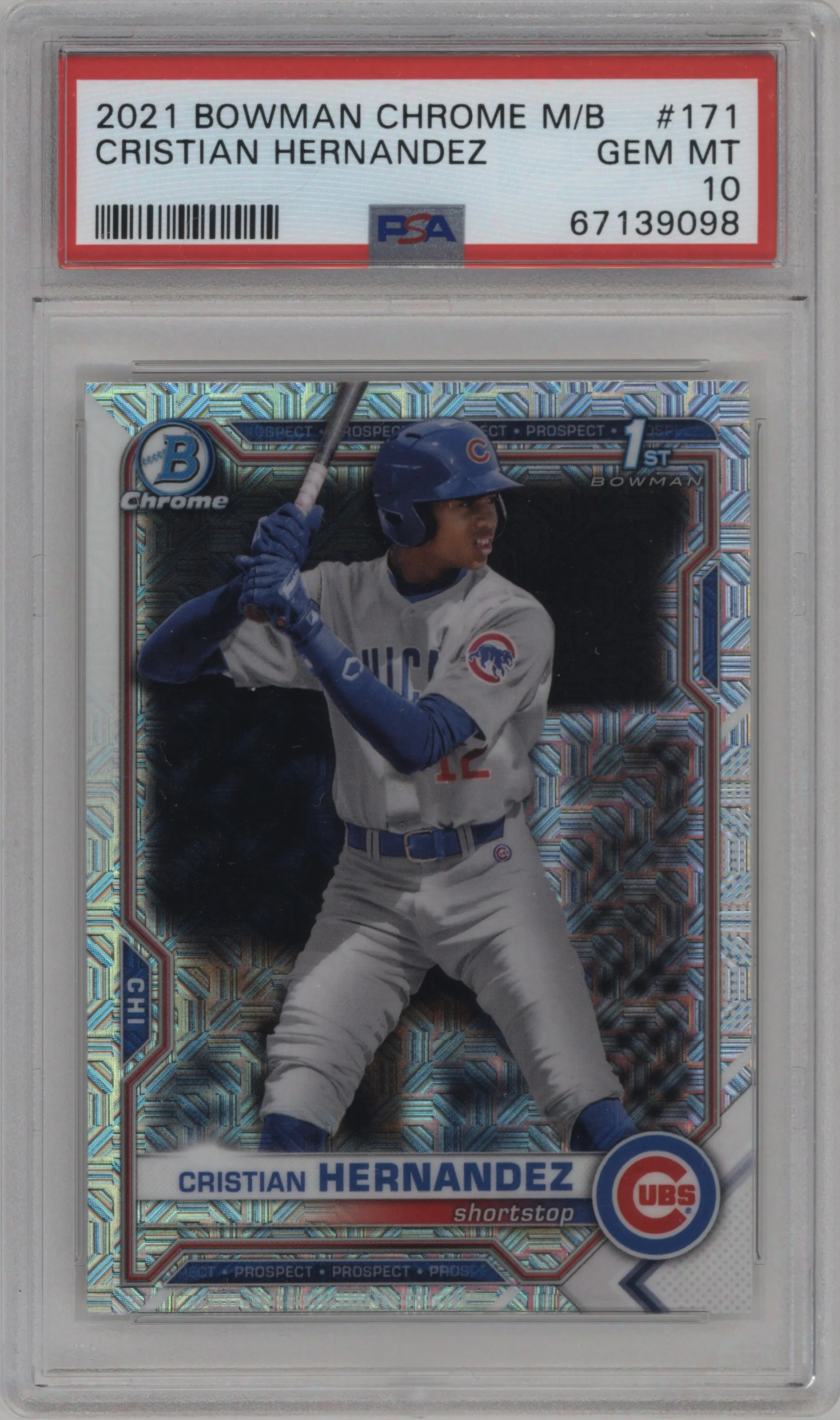 2021 Bowman Chrome Mega Box Cristian Hernandez #BCP-171 PSA 10