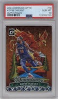 Kevin Durant	 from the 2024-25 Donruss Optic set graded by PSA and given an overall grade of 10.