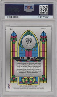 Kyrie Irving from the 2019-20 Panini Mosaic  set graded by PSA and given an overall grade of 10.