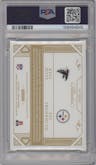 Kyle Pitts/Pat Freiermuth from the 2021 Panini Flawless set featuring a  Sapphire parallel graded by PSA and given an overall grade of 10.