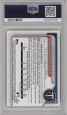 Walker Jenkins from the 2024 Bowman Mega Box set featuring a Fuchsia Refractor parallel graded by PSA and given an overall grade of 10.