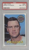 Deron Johnson from the 1969 Topps set graded by PSA and given an overall grade of 8.