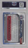 Matt Wallner from the 2019 Bowman Draft set featuring a Purple Refractor parallel graded by PSA and given an overall grade of 10.