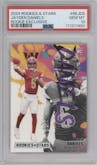 Jayden Daniels from the 2024 Panini Rookies & Stars set graded by PSA and given an overall grade of 10.