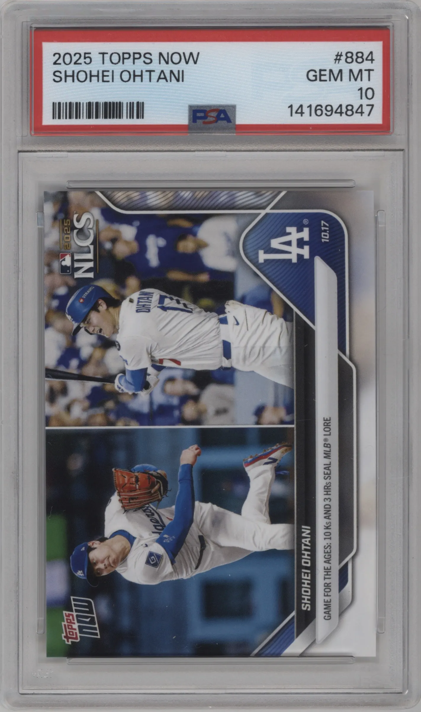 2025 Topps Now Shohei Ohtani PSA 10