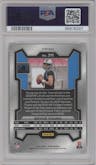 Bryce Young from the 2023 Panini Prizm set featuring a Neon Green Pulsar parallel graded by PSA and given an overall grade of 10.