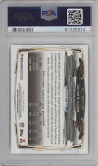 Davante Adams from the 2014 Topps Chrome set featuring a Refractor parallel graded by PSA and given an overall grade of 9.