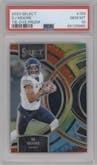 DJ Moore  from the 2023 Panini Select set featuring a Tie-Dye parallel graded by PSA and given an overall grade of 10.
