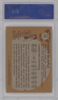 Kevin McHale from the 1981-82 Topps  set graded by PSA and given an overall grade of 9.