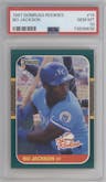 Bo Jackson from the 1987 Donruss The Rookies set graded by PSA and given an overall grade of 10.