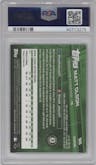 Matt Olson from the 2017 Topps Chrome set featuring a Negative Refractor parallel graded by PSA and given an overall grade of 10.