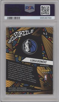 Luka Doncic from the 2022-23 Panini Mosaic set graded by PSA and given an overall grade of 10.