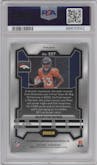 Marvin Mims from the 2023 Panini Prizm set graded by PSA and given an overall grade of 10.