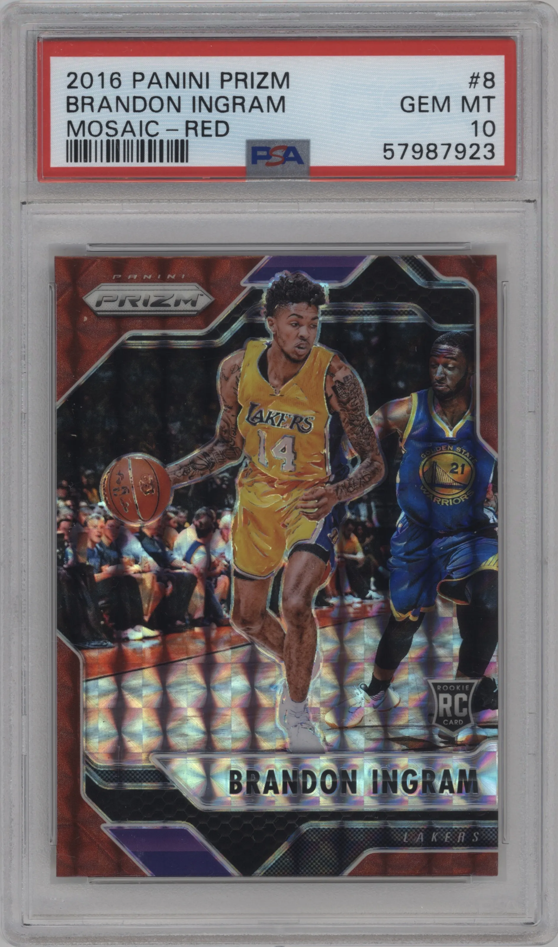 2016 Panini Mosaic Prizm Brandon Ingram Red PSA 10