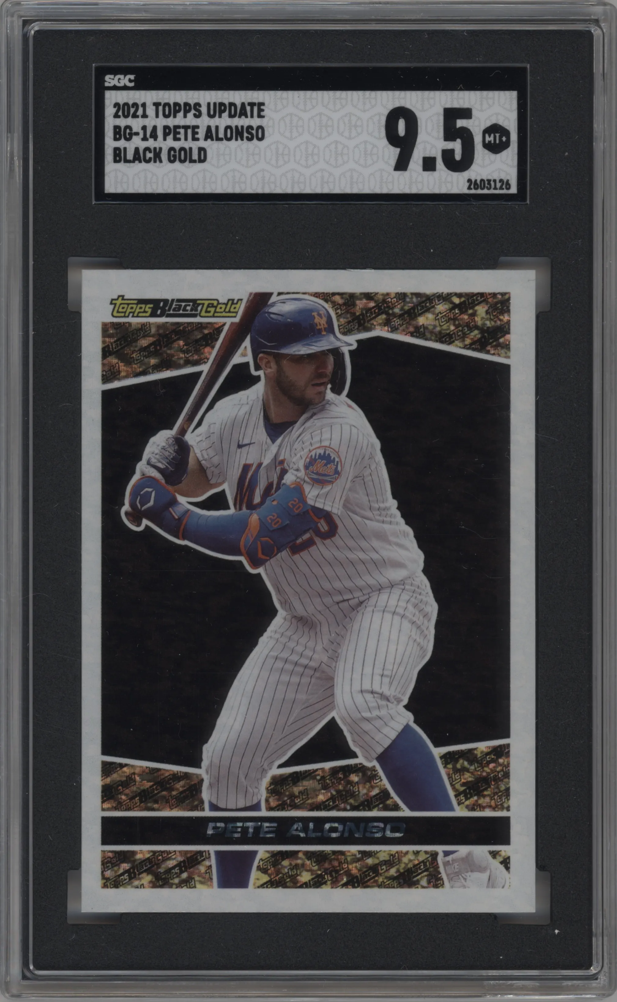 2021 Topps Update Black Gold Pete Alonso #BG-14 SGC 9.5