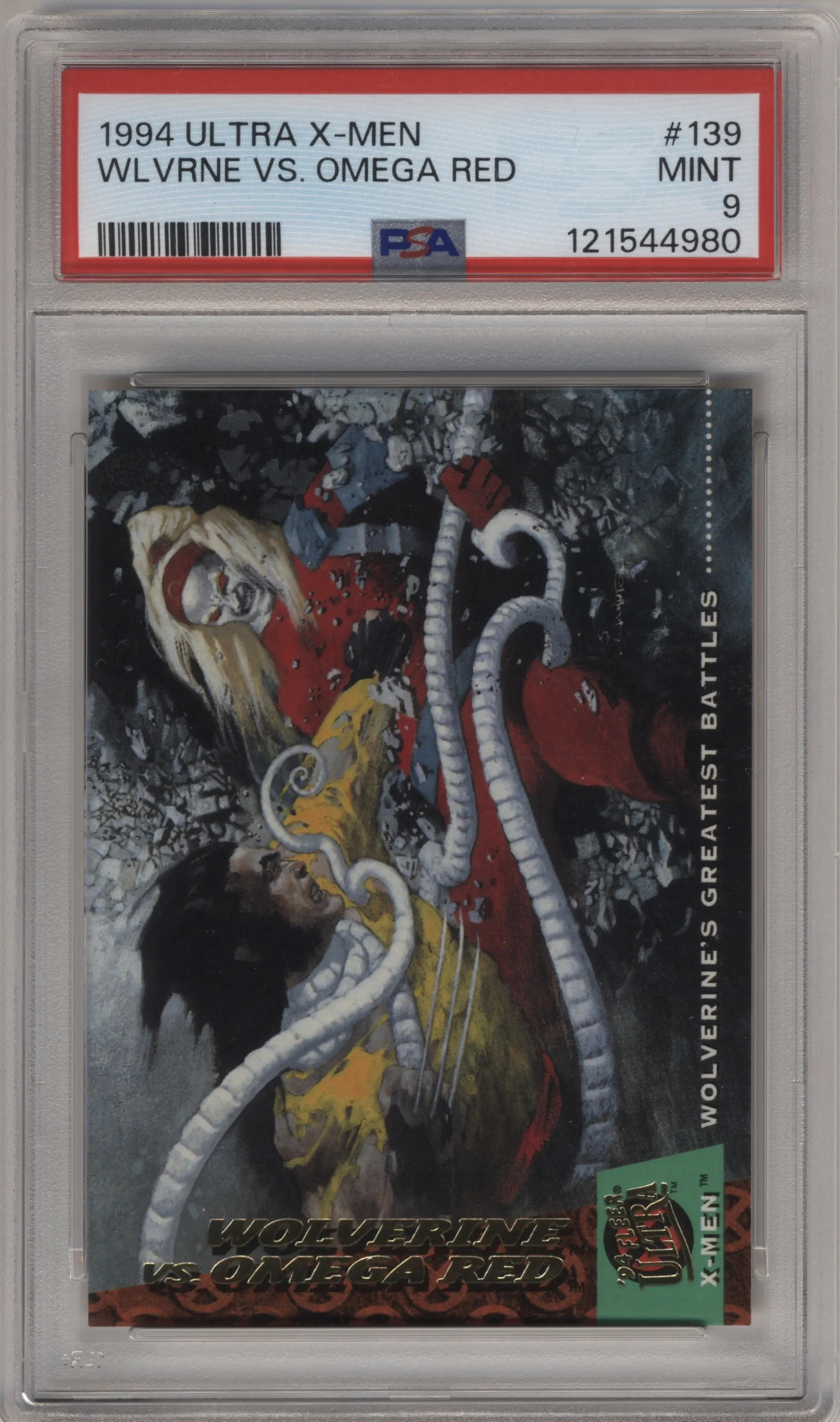 1994 Fleer Ultra X-Men Wolverine vs. Omega Red #139 PSA 9