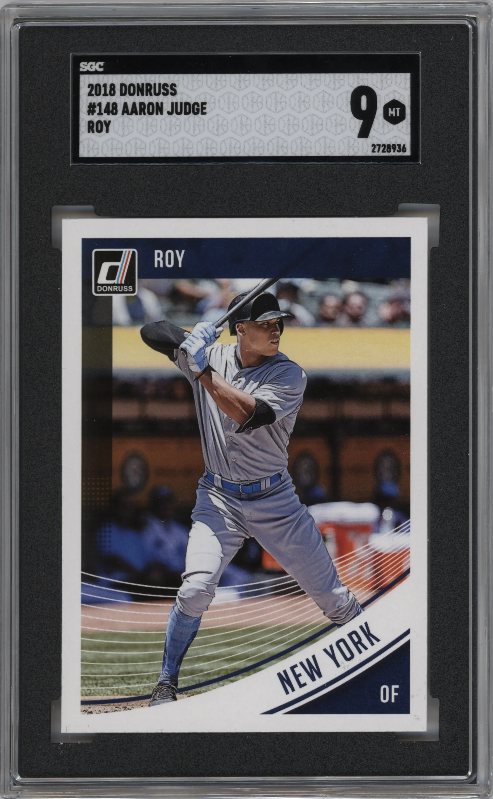 2018 Panini Donruss Variation Aaron Judge #148 SGC 9
