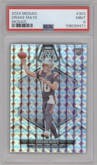 Drake Maye from the 2024 Panini Mosaic set featuring a Mosaic parallel graded by PSA and given an overall grade of 9.