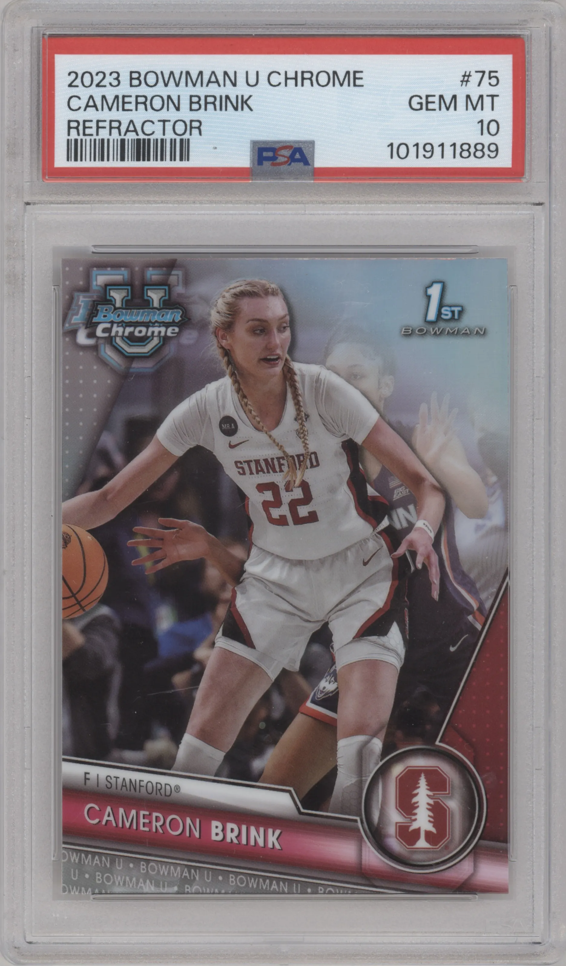 2023 Bowman U Chrome Cameron Brink Refractor #75 PSA 10
