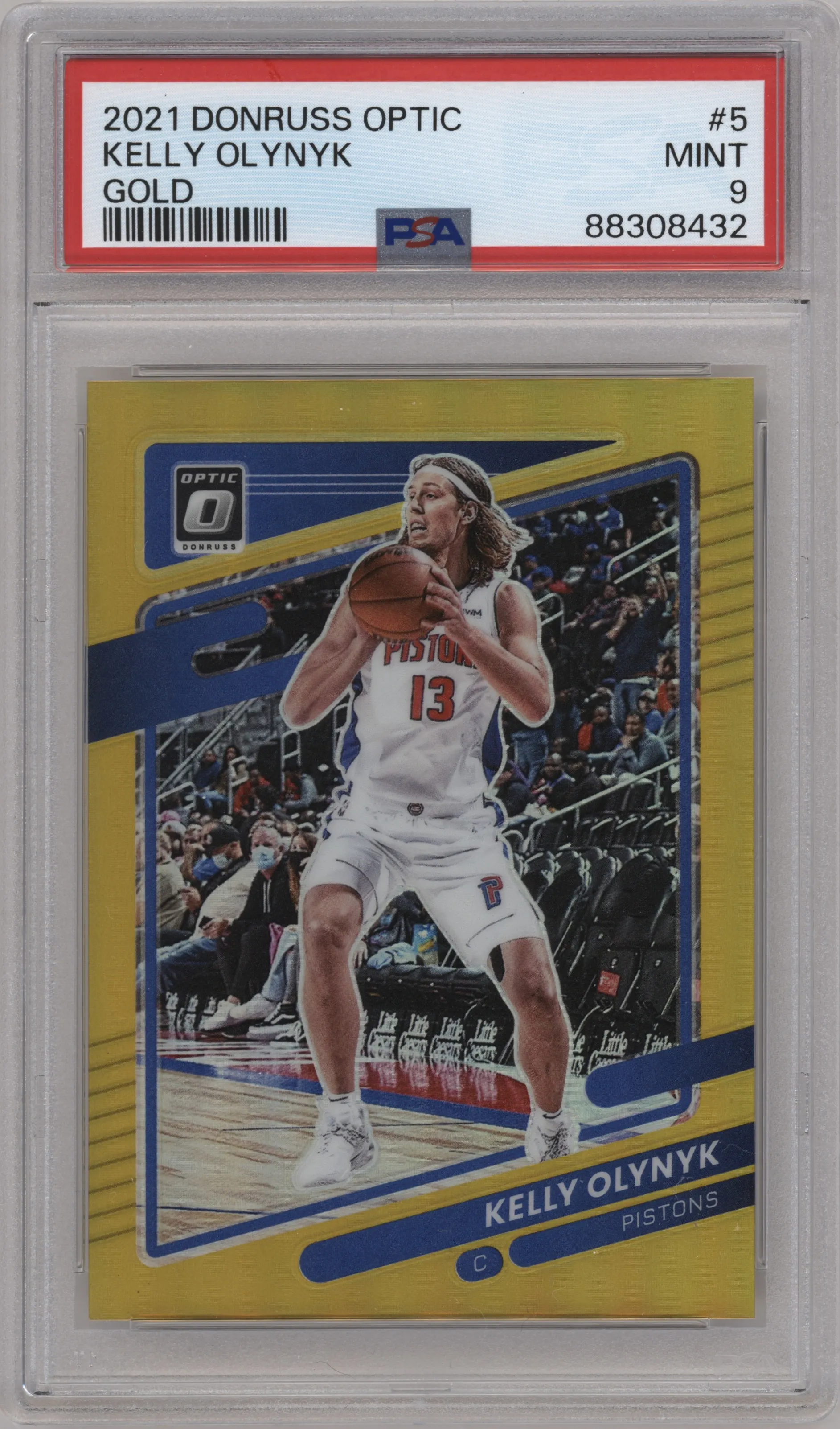 2021 Panini Donruss Optic Kelly Olynyk Gold PSA 9