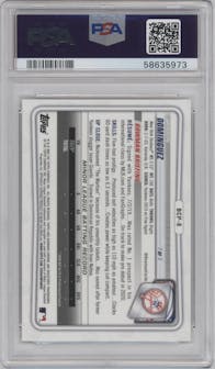 Jasson Dominguez from the 2020 Bowman set graded by PSA and given an overall grade of 9.