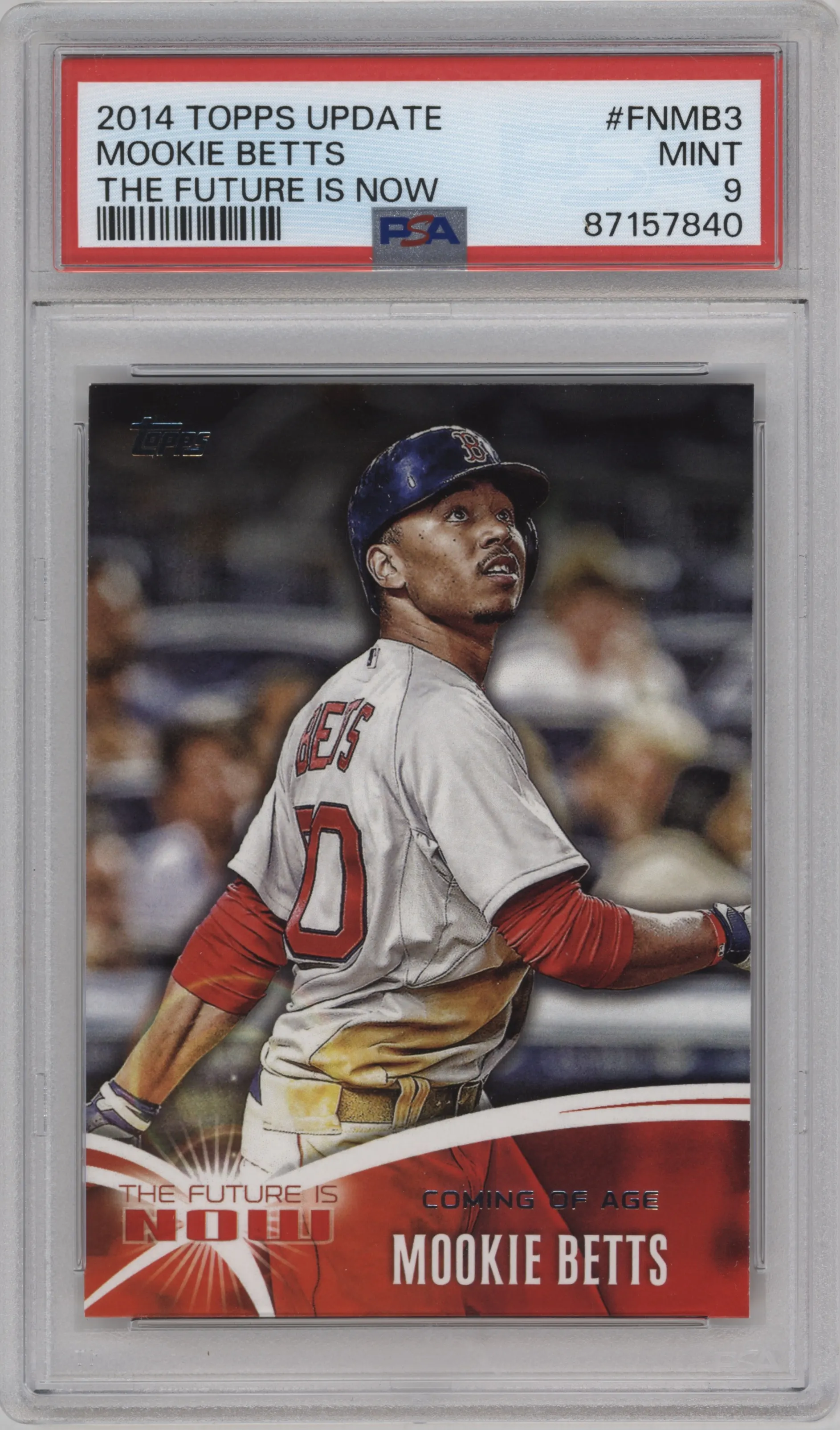 2014 Topps Update The Future is Now Mookie Betts PSA 9