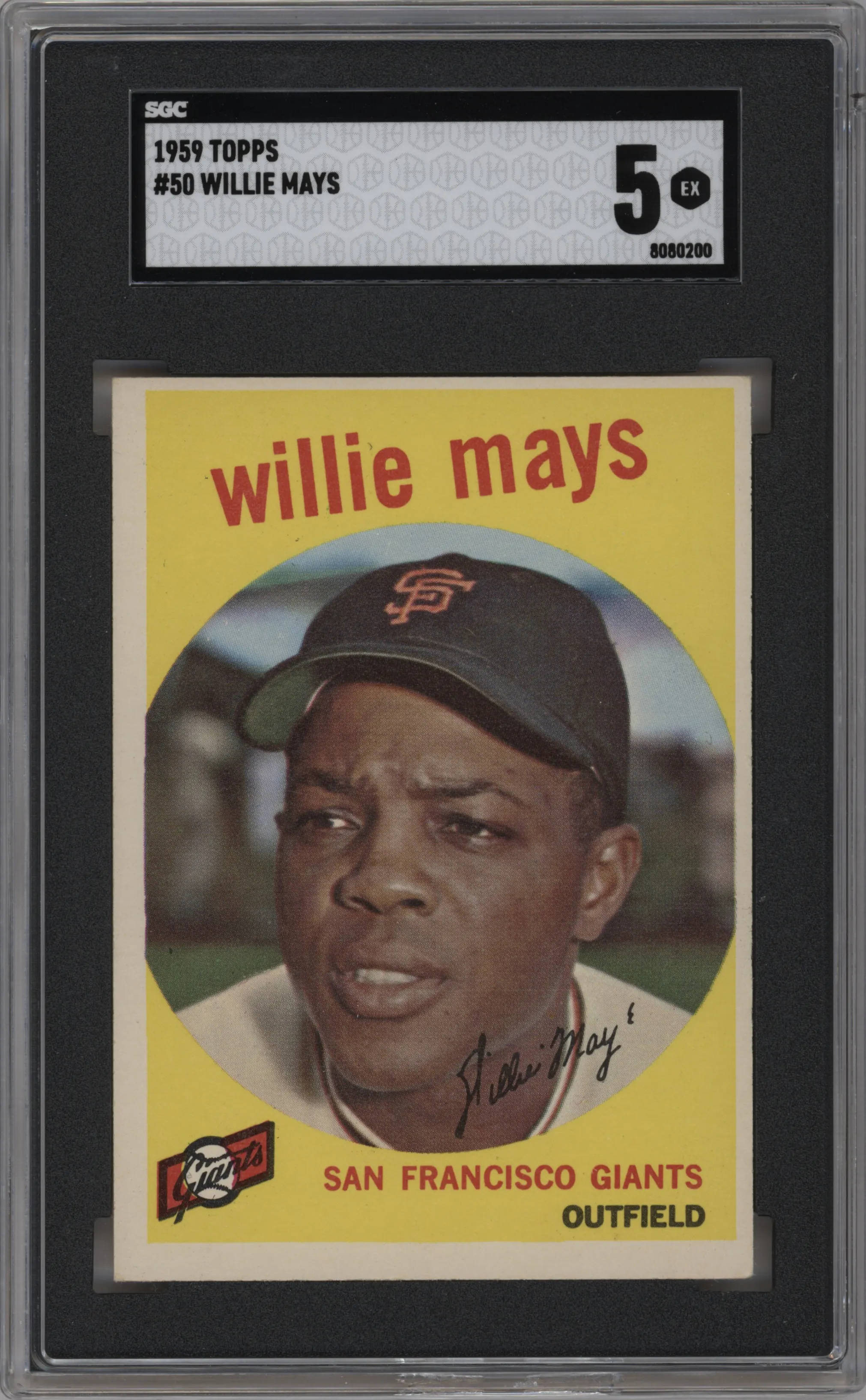 1959 Topps Willie Mays #50 SGC 5