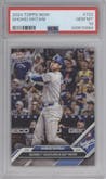 Shohei Ohtani from the 2024 Topps Now set graded by PSA and given an overall grade of 10.