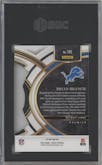 Brian Branch  from the 2023 Panini Select set featuring a Die-Cut Zebra parallel graded by SGC and given an overall grade of 9.5.