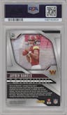 Jayden Daniels from the 2024 Panini Prizm set graded by PSA and given an overall grade of 9.