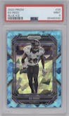 Ed Reed from the 2022 Panini Prizm set featuring a Blue Ice parallel graded by PSA and given an overall grade of 9.