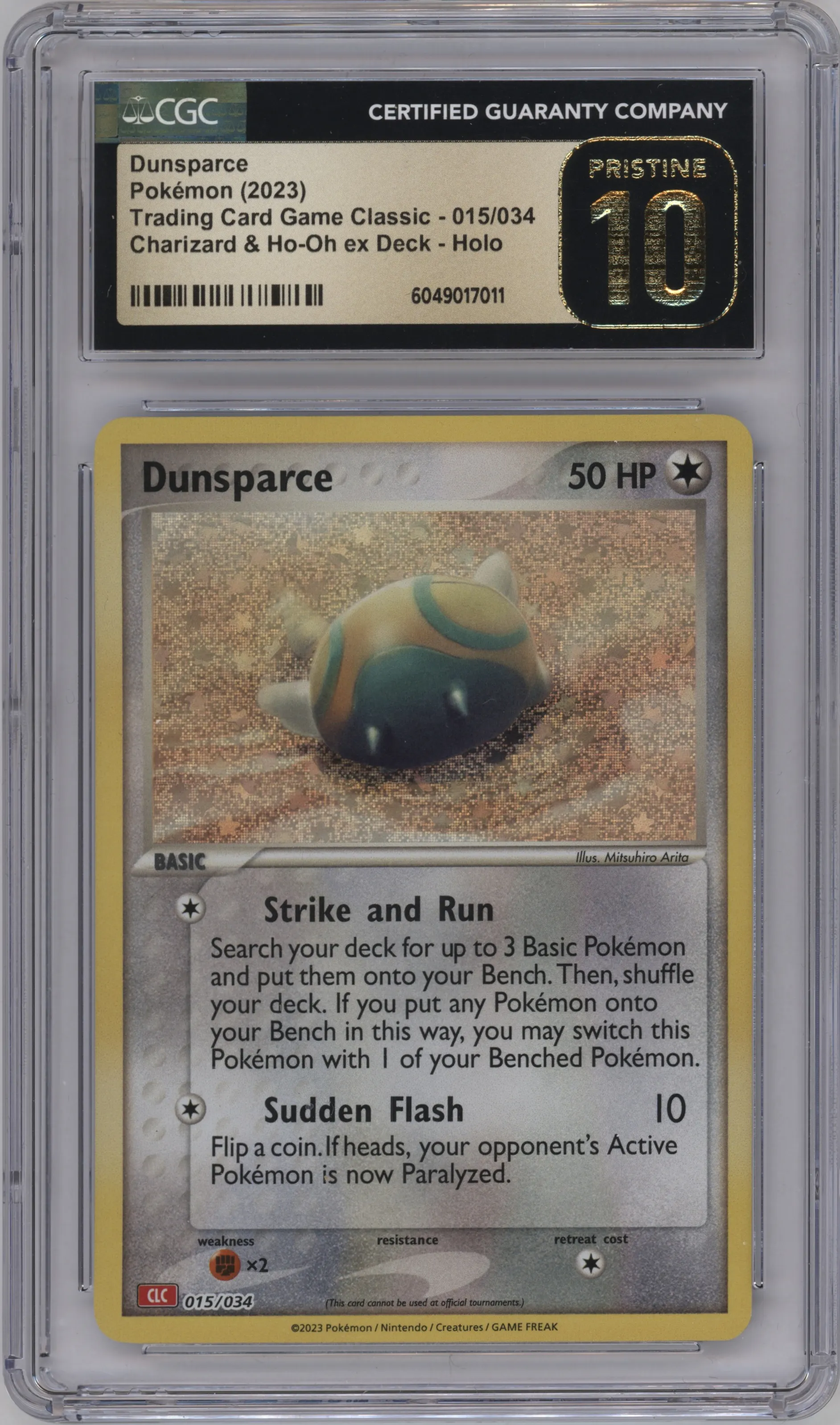 2023 Pokemon CLC Dunsparce CGC 10