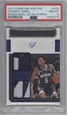 Herbert Jones from the 2021-22 Panini One and One set featuring a Purple parallel graded by PSA and given an overall grade of 8.
