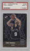 Tony Parker from the 2001-02 Topps Pristine set graded by PSA and given an overall grade of 9.