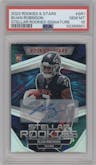 Bijan Robinson from the 2023 Panini Rookies & Stars set graded by PSA and given an overall grade of 10.