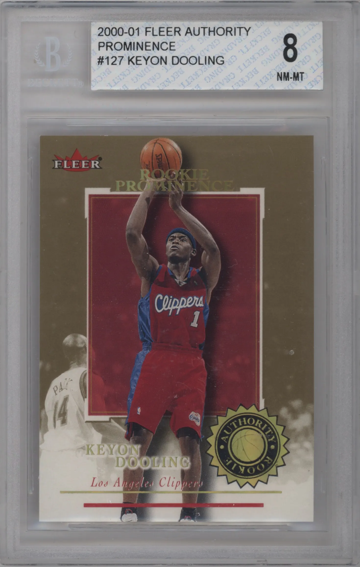 2000 Fleer Authority Keyon Dooling Prominence BGS 8