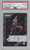 Trae Young from the 2018-19 Panini Prizm set graded by PSA and given an overall grade of 9.