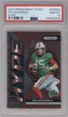 Dylan Raiola from the 2024 Panini Prizm Draft Picks set graded by PSA and given an overall grade of 10.