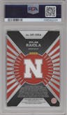 Dylan Raiola from the 2024 Panini Prizm Draft Picks set graded by PSA and given an overall grade of 10.
