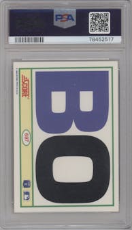Bo Jackson  from the 1990 Score set graded by PSA and given an overall grade of 10.