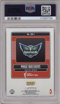 Paige Bueckers from the 2025-26 Panini Instant WNBA set graded by PSA and given an overall grade of 9.