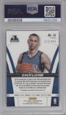 Zach LaVine from the 2014-15 Panini Prizm set graded by PSA and given an overall grade of 10.