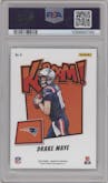 Drake Maye from the 2024 Panini Absolute set graded by PSA and given an overall grade of 10.