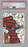 Drake Maye from the 2024 Panini Absolute set graded by PSA and given an overall grade of 10.