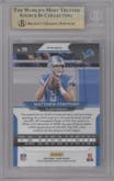 Matthew Stafford from the 2020 Panini Prizm set featuring a Black & White Checker parallel graded by Beckett and given an overall grade of 9.5.